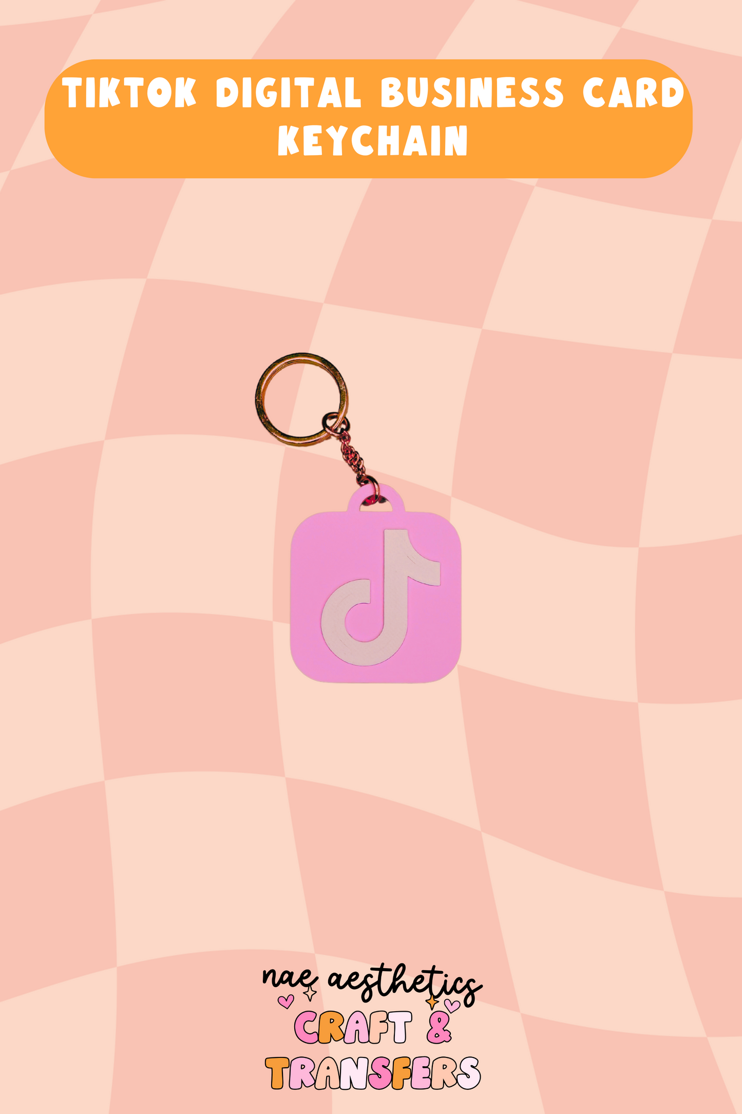 TIKTOK DIGITAL BUSINESS CARD KEYCHAIN