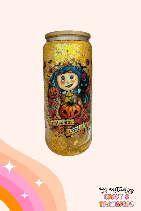 FALL CORALINE - 16OZ GLASS SNOWGLOBE