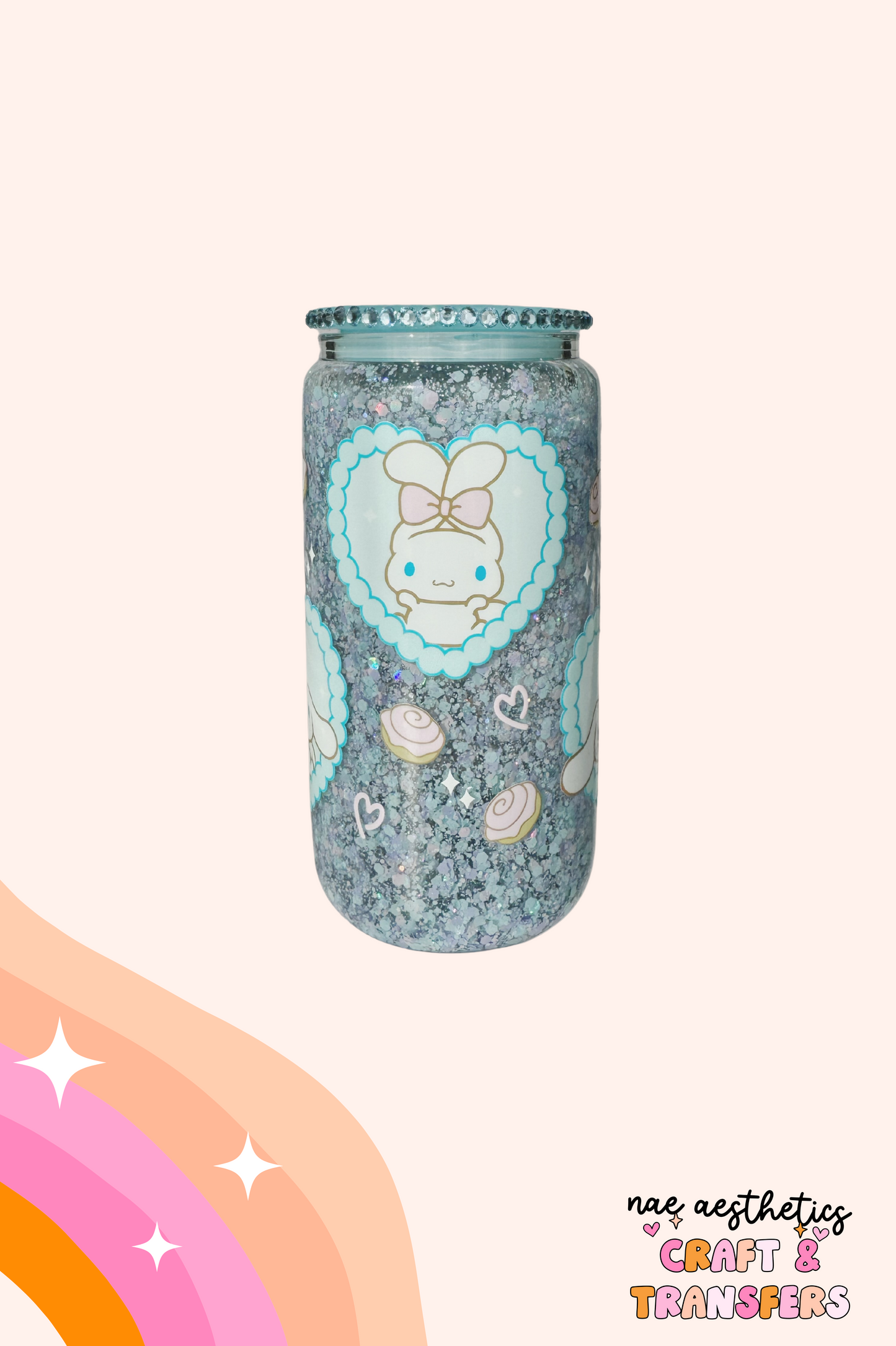 KAWAII BUNNY - 16OZ GLASS SNOWGLOBE